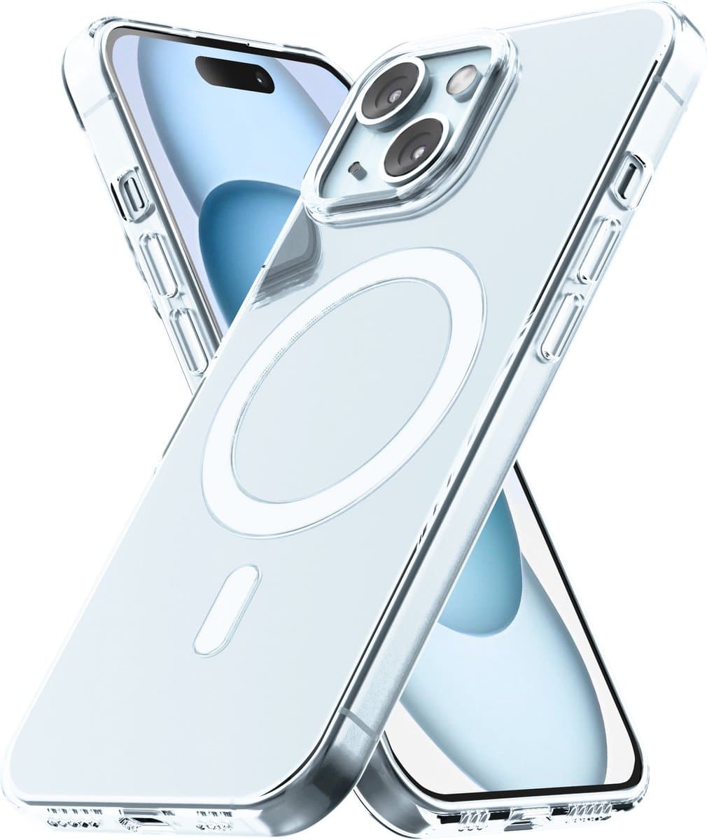 My Case Transparant Hoesje – Geschikt voor iPhone 15 Plus - Geschikt voor MagSafe – Slank, Sterk en Shock proof