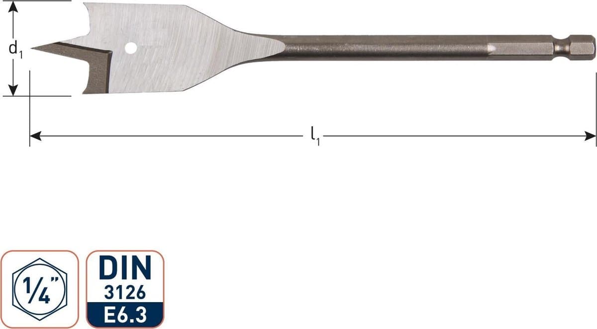 Rotec Speedboor met 1/4 inch. Bitaansluiting  8,0 x 152 mm