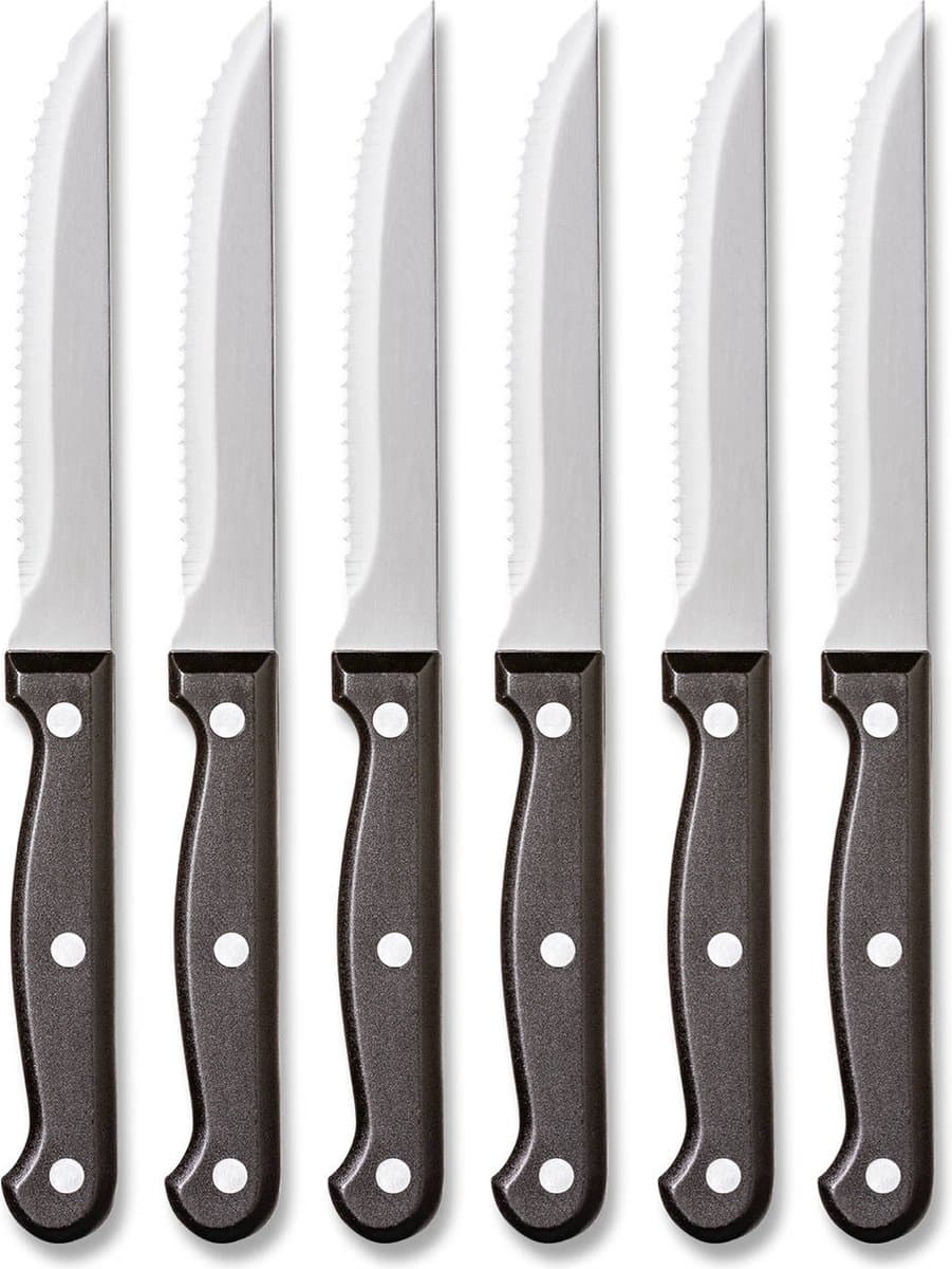 Blokker Steakmessen - Set van 6 - Zwart