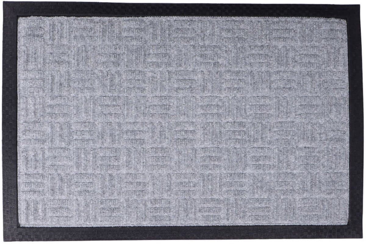 EDM deurmat - 60 x 40 cm - Deurmat voor binnen & buiten - Grijs - Anti-slip