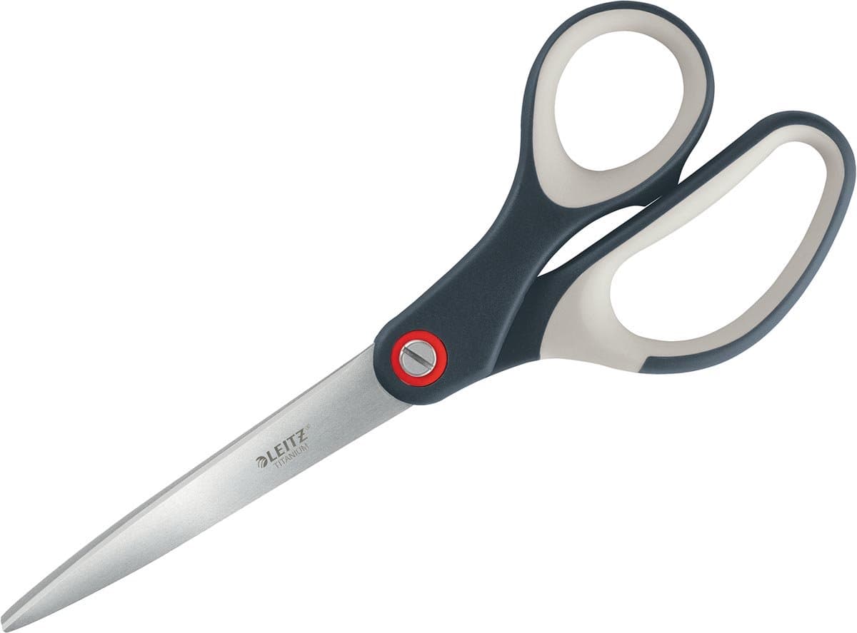 Leitz Tweehandige Titanium Schaar met Ergonomische Handgreep voor Kantoor en Thuiskantoor - Fluweel Grijs