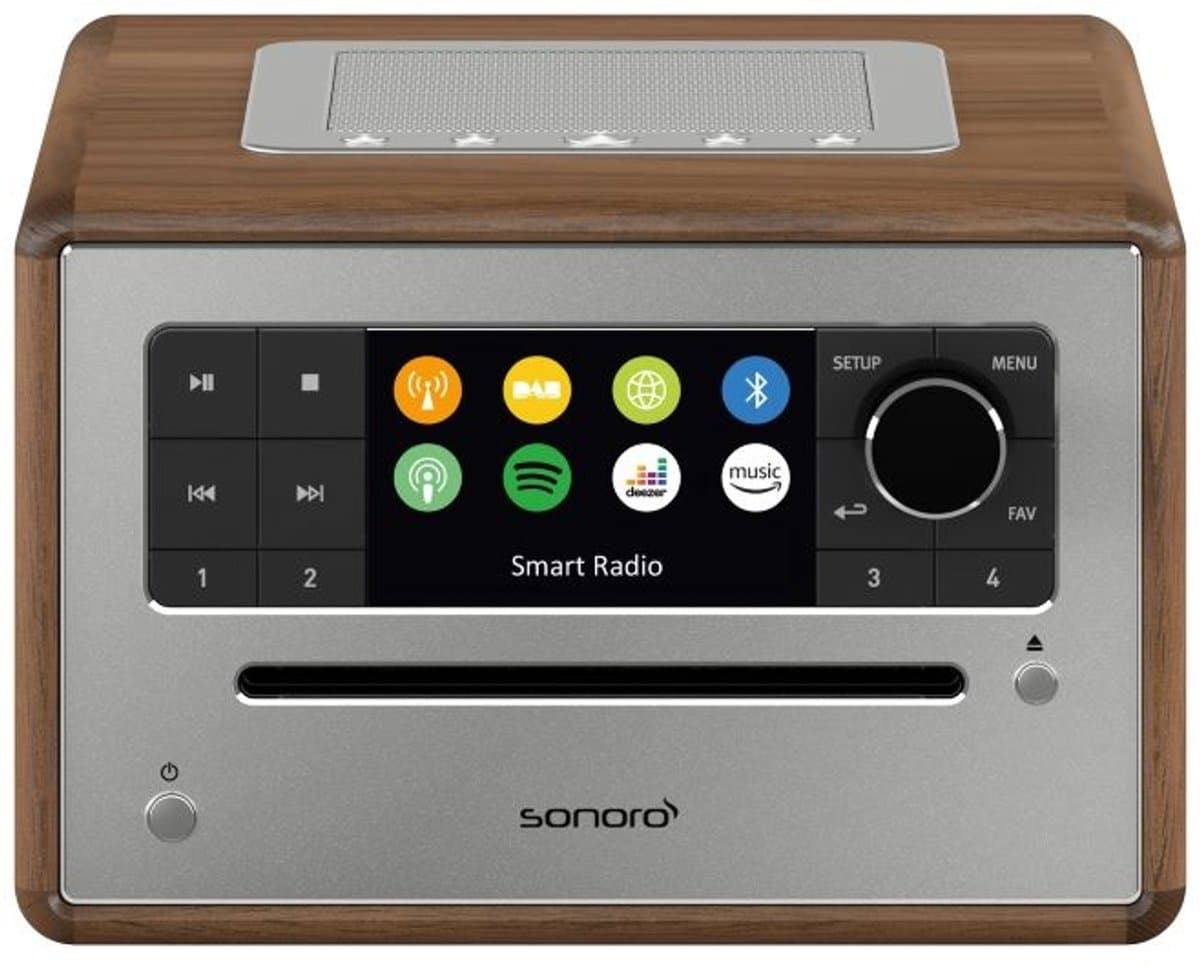 Sonoro Elite 2025 Internet Radio met CD-Speler - walnoot