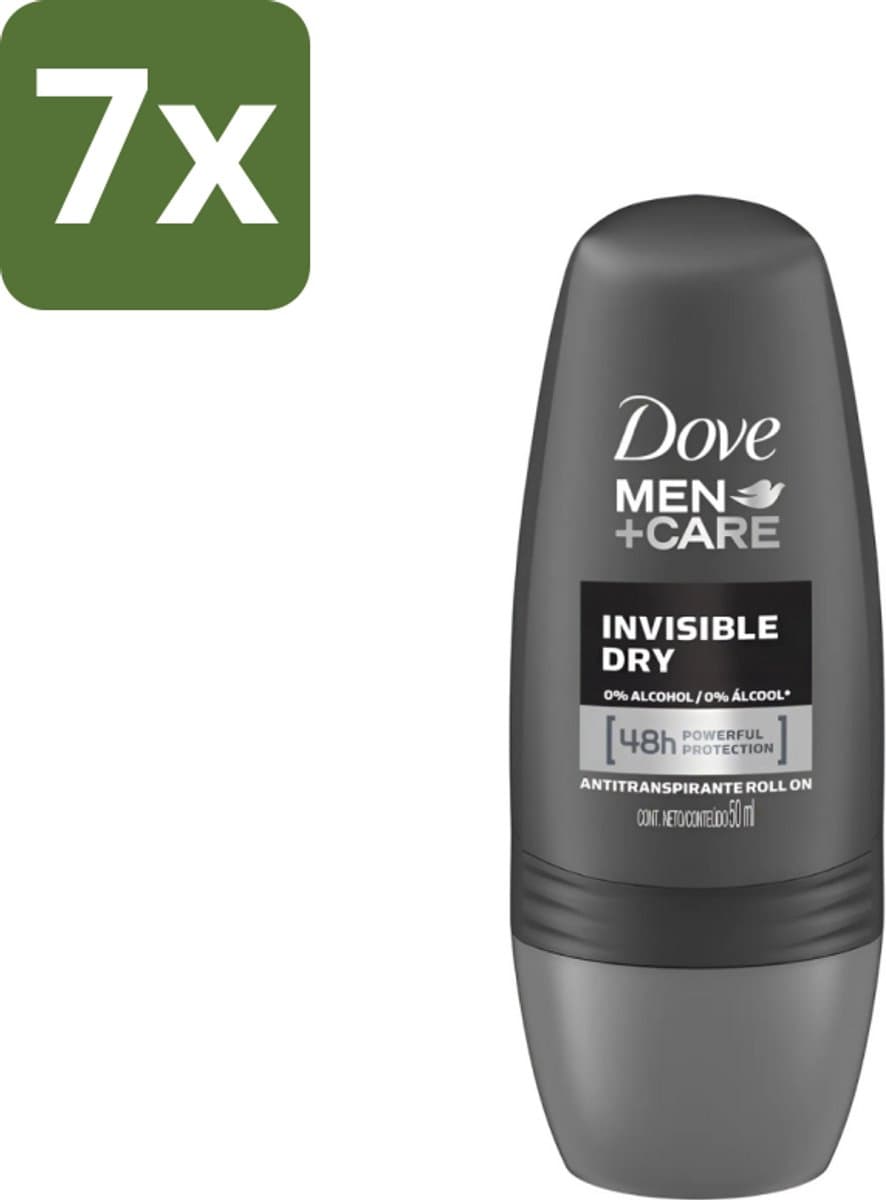 Dove - Deodorant - Roll-on Men Care Invisible Dry - Voor een droge huid - 50 ml - Bulkverpakking - 7 stuks