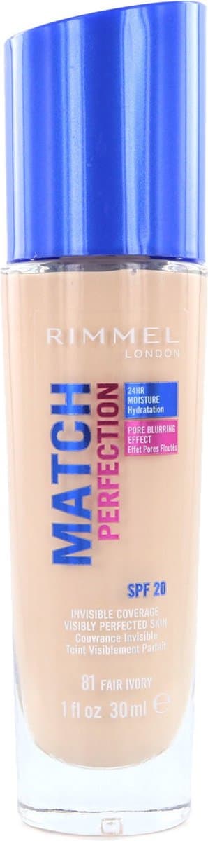 Rimmel Match Perfection Foundation SPF20 81 Fair Ivory 30ml
