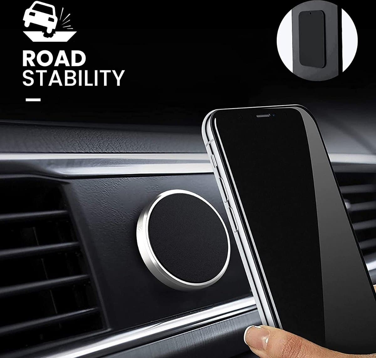 Universele 3M Sticker - Dashboard Magneet - Telefoon Houder - Zwart