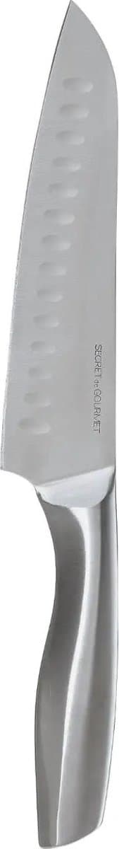 5five Gesmeed RVS Santoku Mes - 32 cm, Zilver
