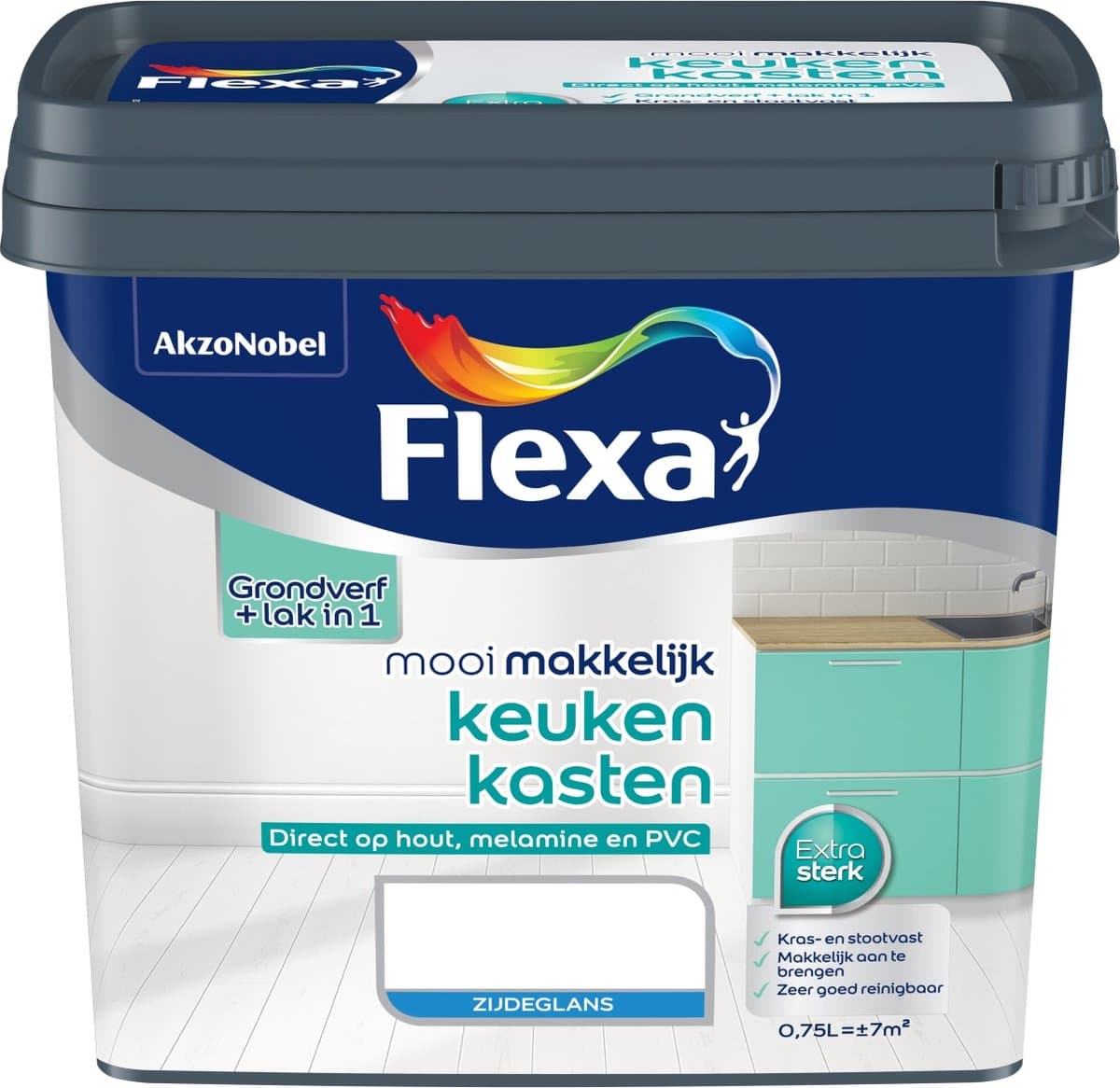 Flexa - Mooi Makkelijk Keukenkasten Zijdeglans - The Workshop 5 - Mengverf - 750 Ml