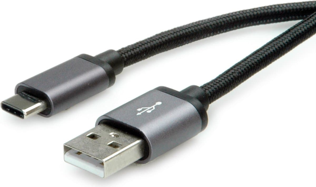 ROLINE USB 2.0 Kabel, C - A, M/M, zwart, 3 m