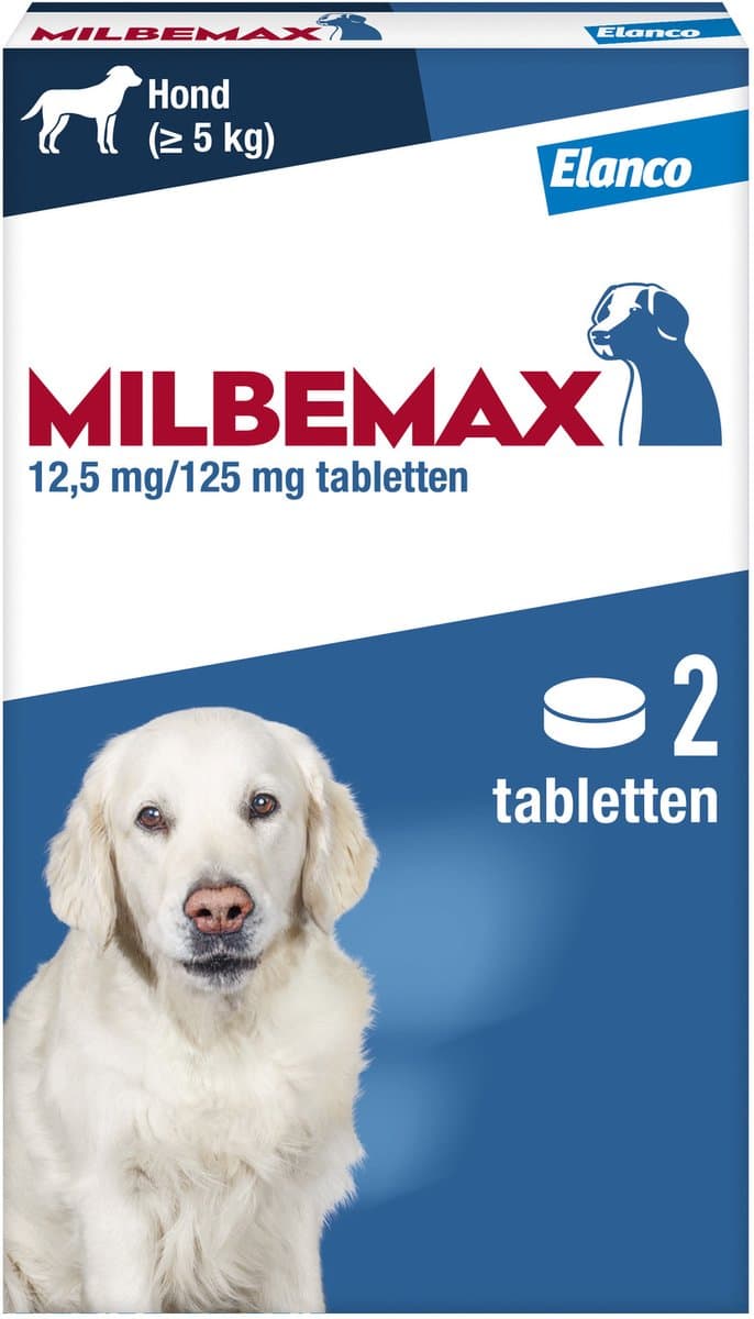 Milbemax Milbemax Hond - Anti wormenmiddel - 2 tab 10-75kg