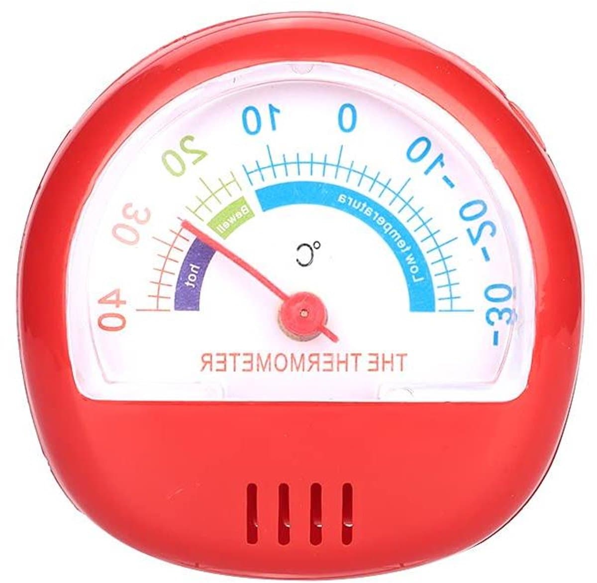 Koelkast Thermometer - Vriezer Meter - Voedselveiligheid Bewaken - Grote Wijzerplaat - -30 tot 40℃ - Rood