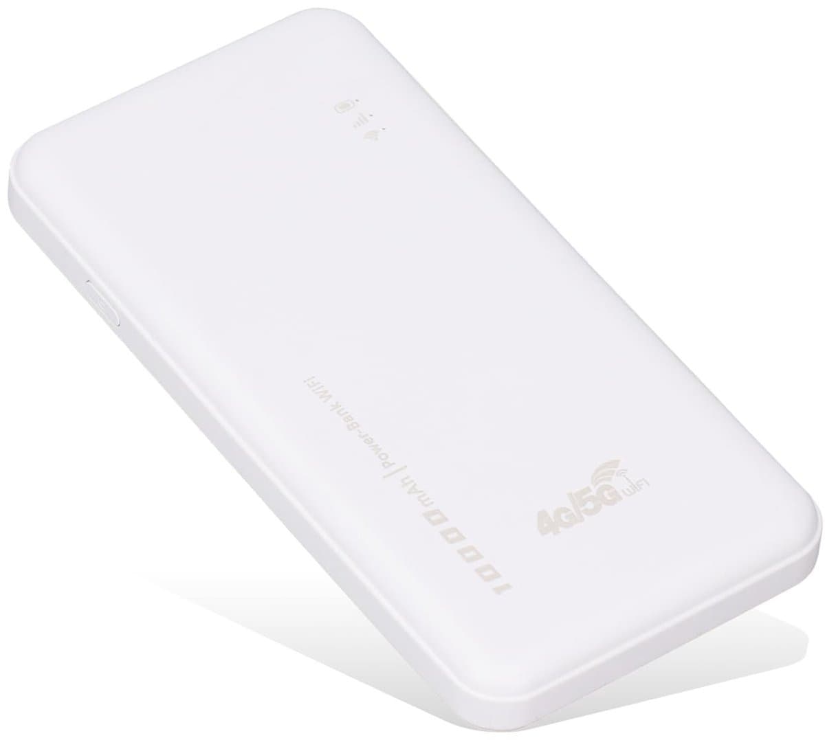 Allecto - 4G WiFi Mobiele Hotspot - Draagbare WiFi-router - 10000mAh-batterij - Wit - Pocket WiFi - Perfect voor reizen - Compact formaat