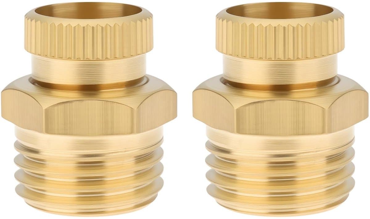 Dailygoods- Afvoerklep 2 Stuks - PT1/4" Buitendraad - Messing - 12,5 mm Draad - Corrosiebestendig - Voor Luchtcompressoren - Afvoerventiel