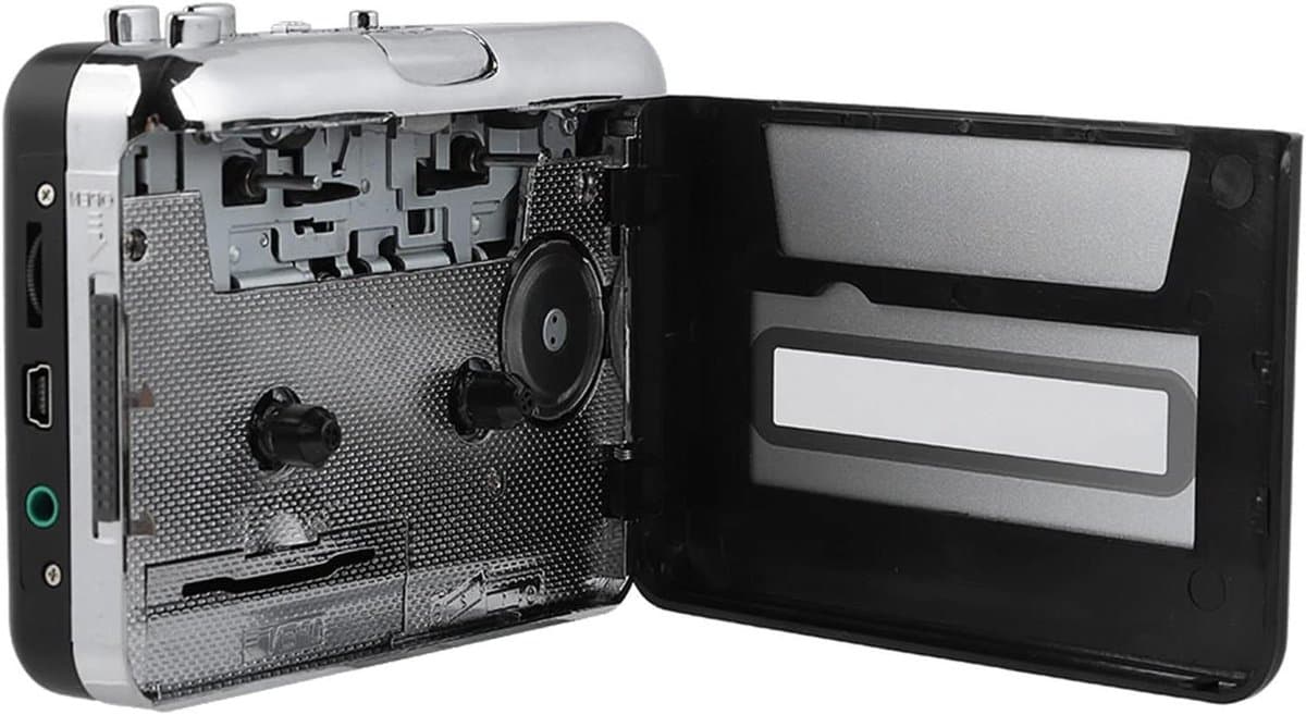 Cassette Speler - Tape naar MP3 - Muziek Converteren - Inclusief Koptelefoon - 15 x 12 x 4 cm - Zwart