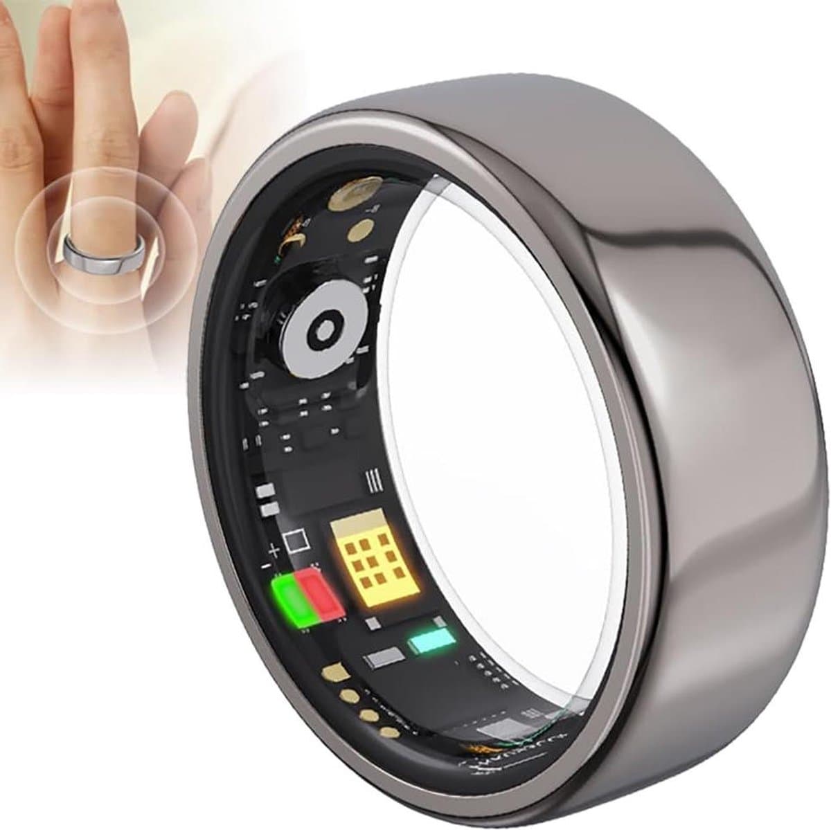 Smart Ring Gezondheid - Fitness Tracker Ring - Gezondheid Monitoren - IP68 Waterdicht Ontwerp - 3-5 Dagen Batterij - Zilver