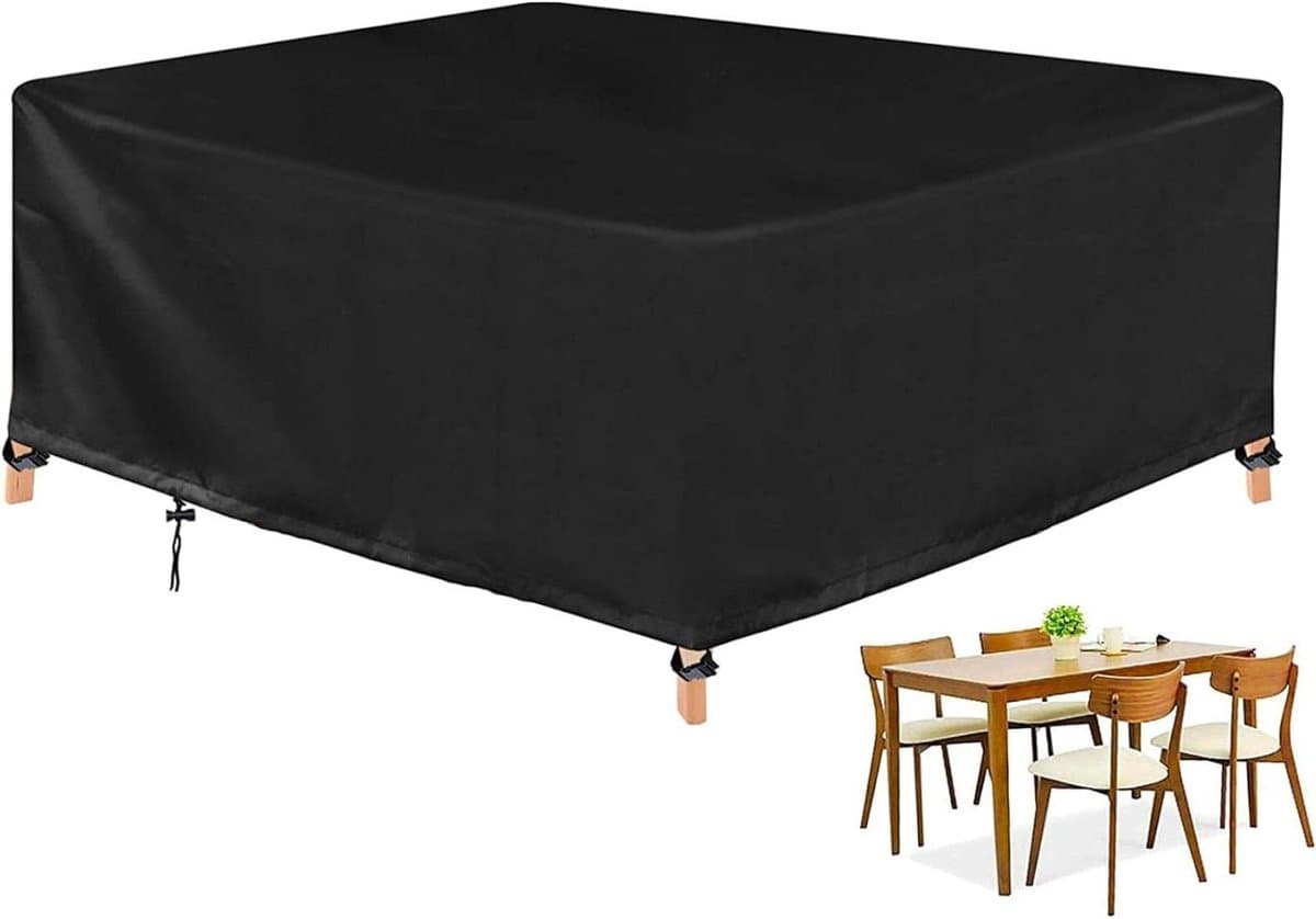 Terrasbankhoezen - Buitenmeubelhoezen - Meubels Beschermen - Waterdicht Scheurbestendig - 420x360x80cm - Zwart