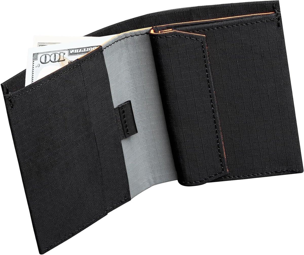 Compacte Portemonnee - Bifold Muntvak - Dagelijks Gebruik - Magnetisch Muntvak - Ruimte 5 Kaarten - Zwart