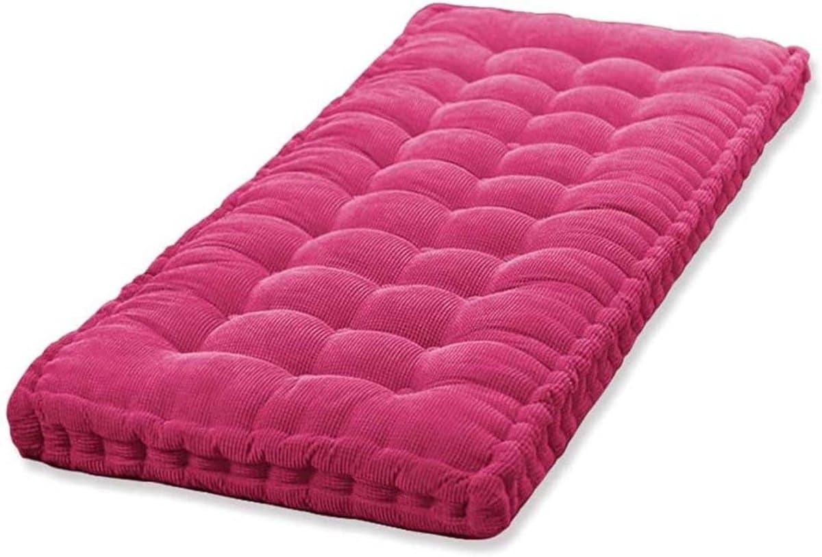 Bankkussen Dik - Zitkussen Katoen - Buiten Zitten - Zacht Fluweel - 160 x 50 cm - Roze