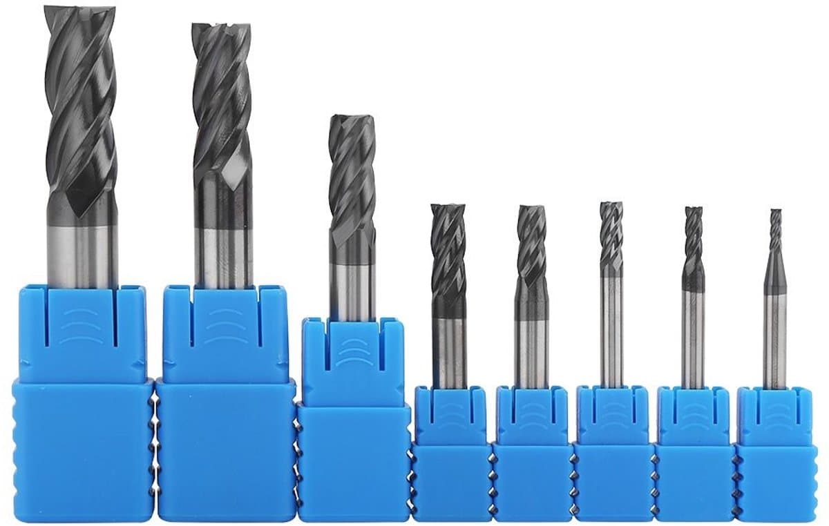 Dailygoods- Schachtfreesset 8mm - 8 Stuks - Hardmetalen Freesgereedschap - Voorbewerken van Hout - Geschikt voor Aluminium/Koper - Coating voor Vermindering Gereedschapswissel - Freesset