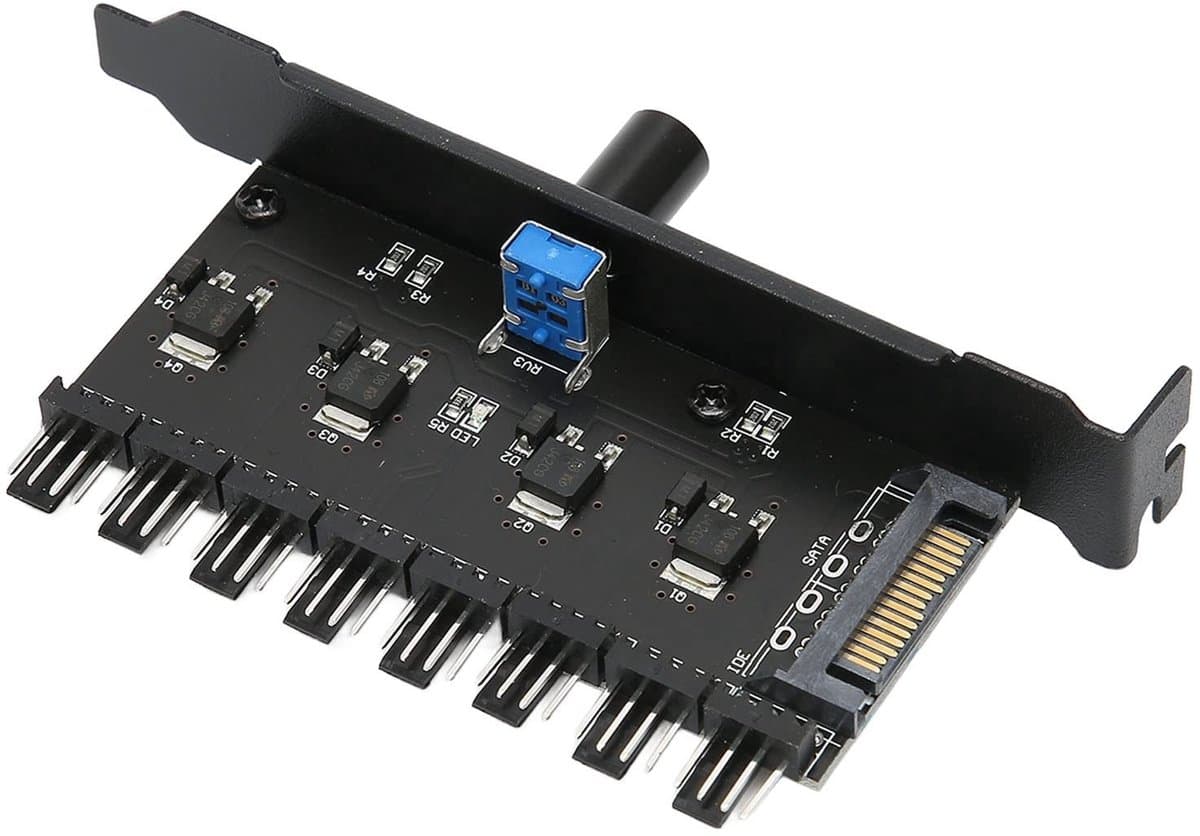 Vt products - 8 Kanalen PC Fan Controller - Koeling - Handmatige snelheidsregeling - Compact formaat - Geschikt voor CPU en chassi...