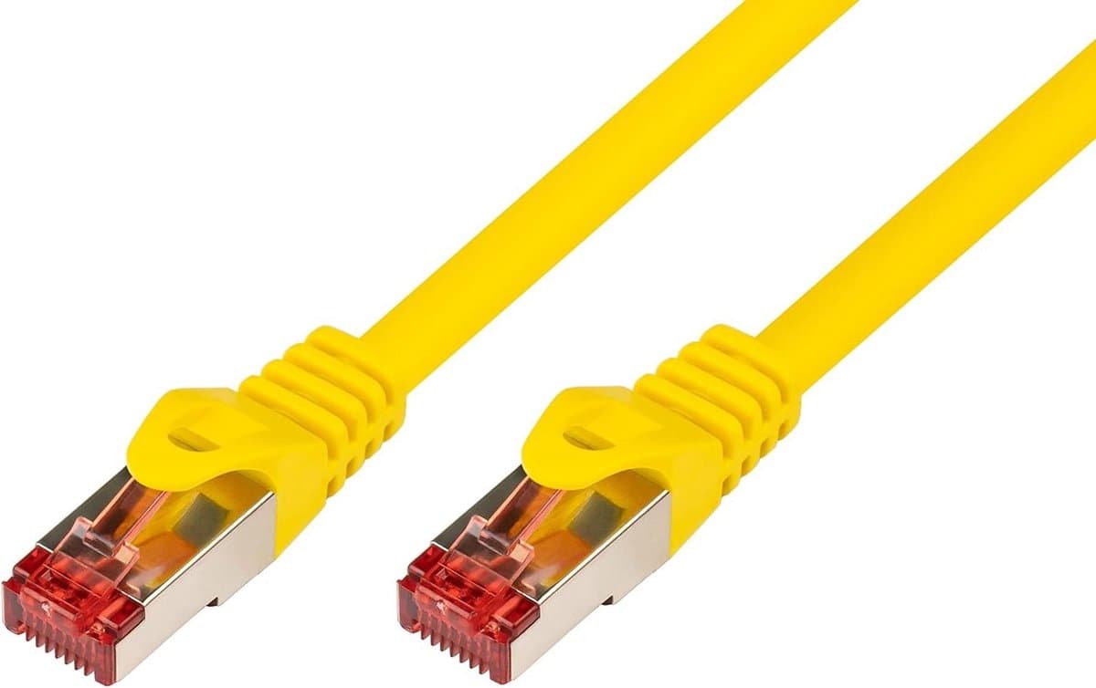 Ethernet LAN Kabel - Netwerk Patchkabel - Internet Verbinding - SF/UTP 100 MHz - 10 meter - Geel