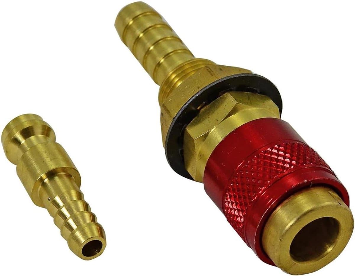 Lasapparaat Koppeling - Slangaansluiting Set - TIG Lassen - Water & Gas Adapter - 2 Stuks - Rood