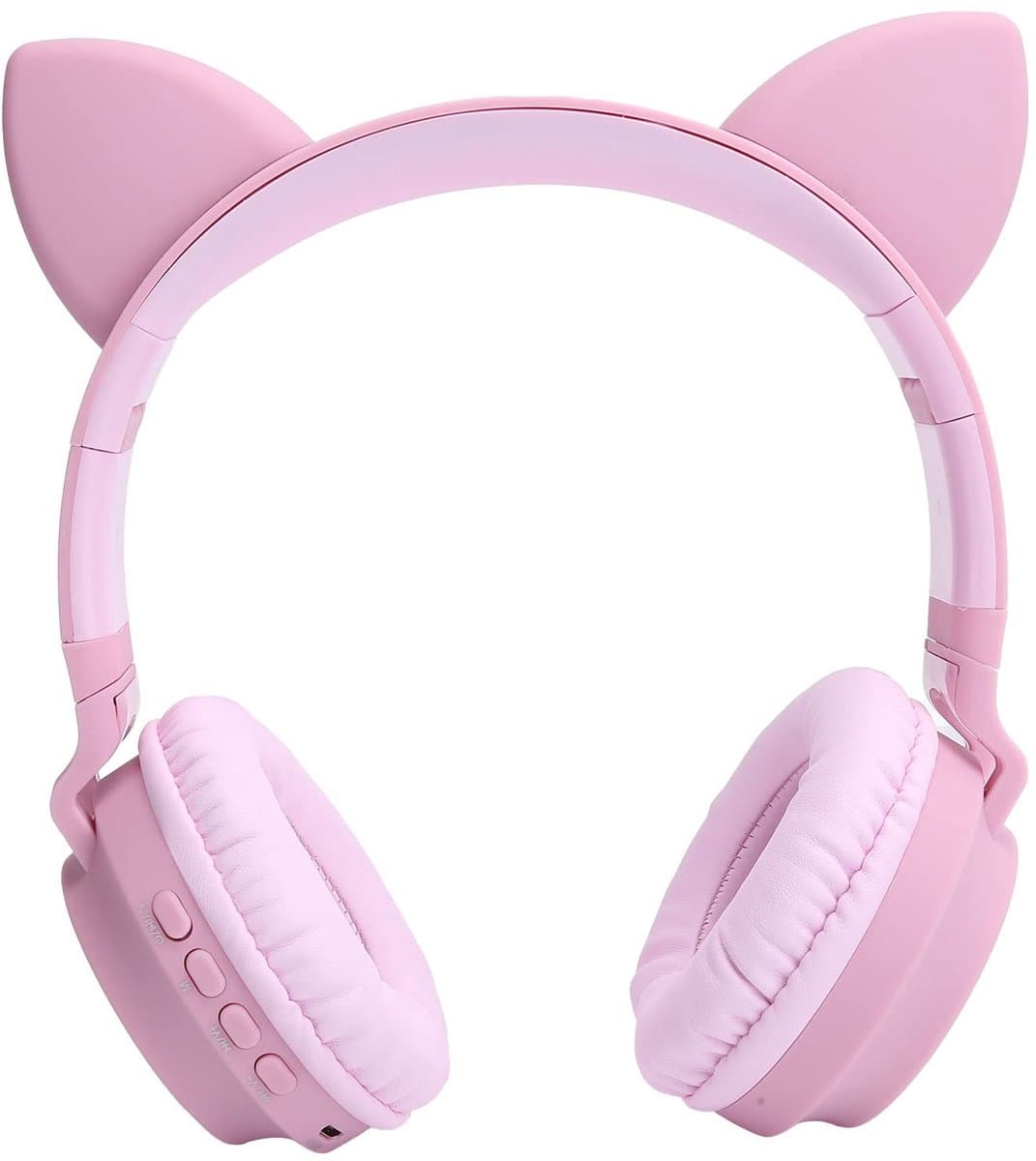 Allecto - Cat Ear Koptelefoon - Draadloze Hoofdtelefoon - Comfortabel en Stijlvol - Met 3D LED Licht - Perfect voor Jongeren - Vouwbaar en Draagbaa...