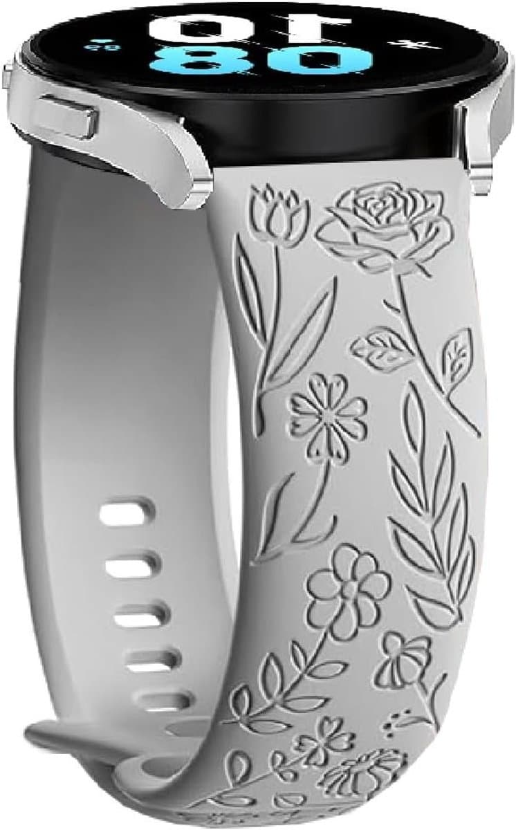 Sportieve Siliconen Armband 20mm voor Polar Ignite 1/2/3 en Unite/Pacer - Vervangende Horlogeband met Bloemenpatroon en Comfortabele Pasvorm