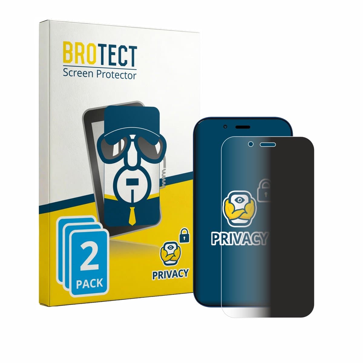 BROTECT - privacy screenprotector voor Hisense U964 - Folie Beschermfolie Blauwlichtfilter 2 Stuks