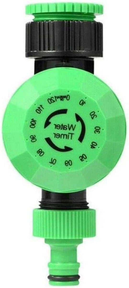 Tuinwatertimer - Irrigatiecontroller - Automatische bewatering - Mechanisch ontwerp - 15 x 9 x 5 cm - Groen