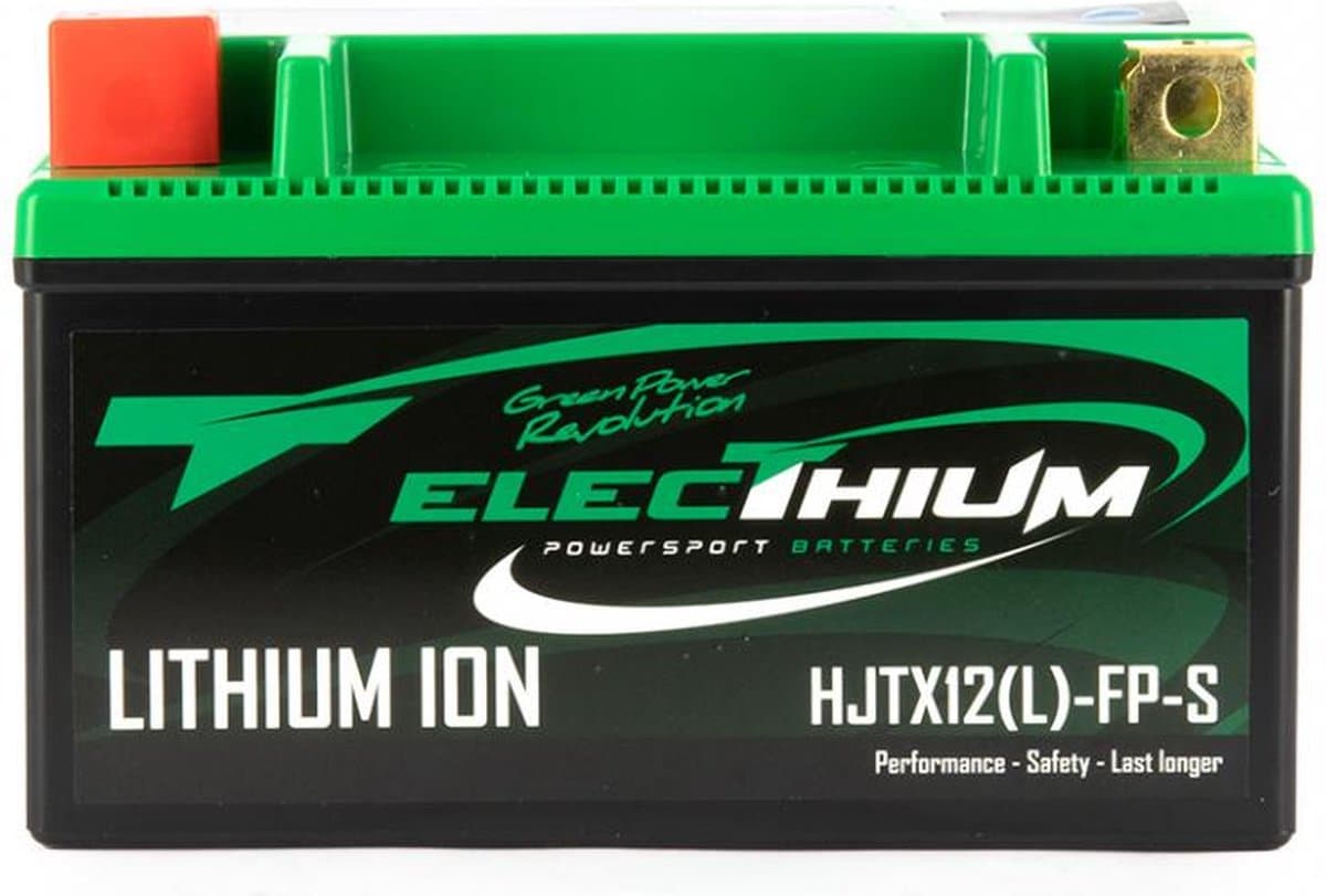 Batterie Lithium Electhium pour Scooter Piaggio 300 Beverly HPE Ie 4T Euro5 2021 à 2022 HJTX12(L)-FP-S / YTX12-BS / 12.8V 3Ah Neuf