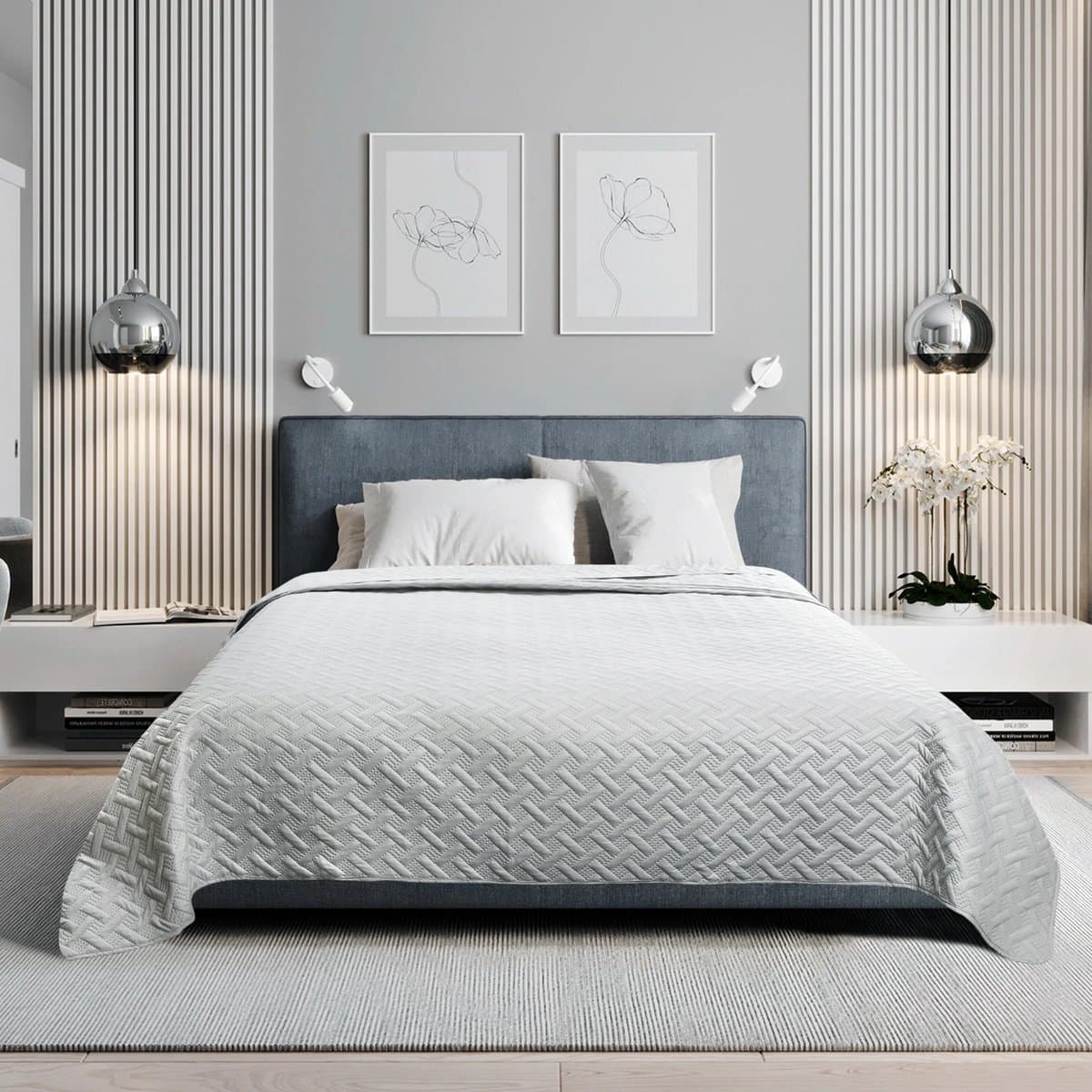 Asaam 1700x210 CM- Sprei Bed Gooi Met Geometrische Patroon Voor Slaapkamer -Woonkamer -Zachte Huidvriendelijke Microvezel Dekbed Met Ultrasone Thuis-Sprei Beddensprei met geometrisch patroon
