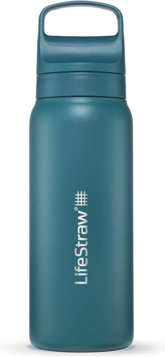 Lifestraw Go 2.0 - Stalen Waterfles met Filter - 1L - Laguna Teal