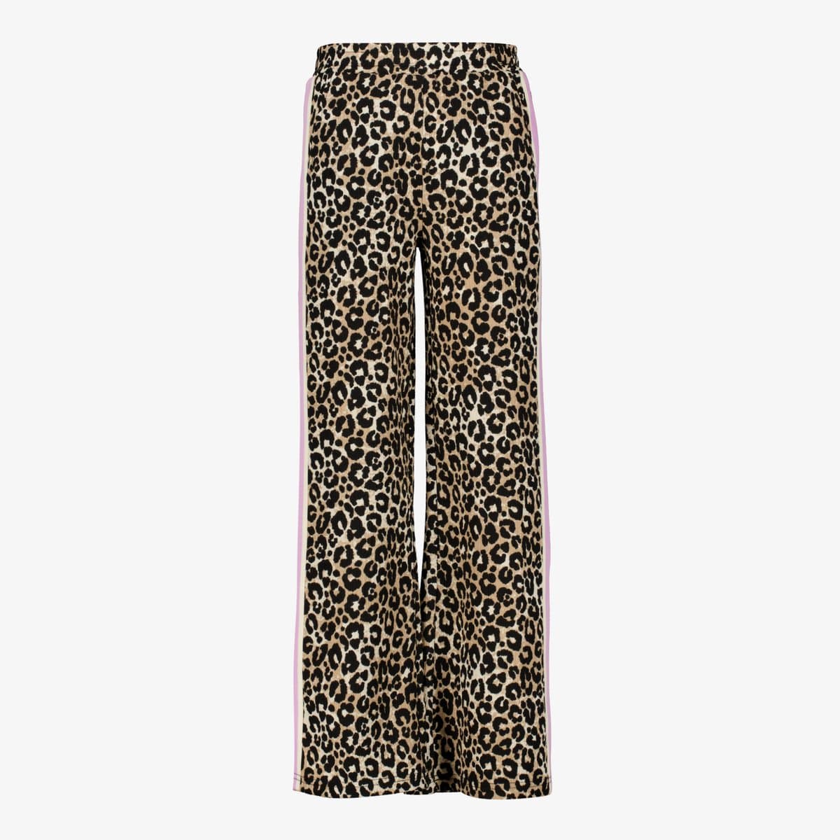 TwoDay meisjes wide leg broek met panterprint - Beige - Maat 158/164