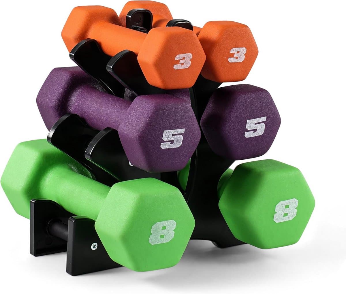 Neopreen Halterset met Rek voor Krachttraining en Fitness