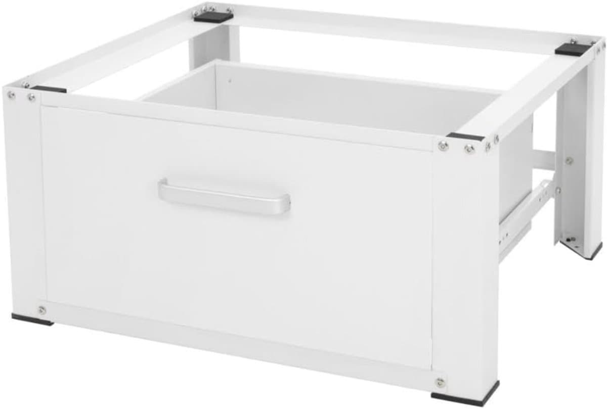 Zyrex® Wasmachine Verhoger - Wasmachine Verhoger met Lade - Wasmachine Sokkel Met Laadcapaciteit tot 150 KG - Wit - 63cm x 54cm x 32cm