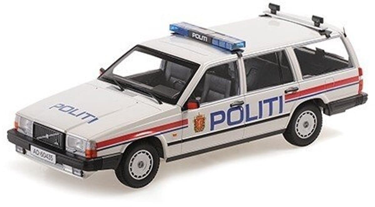 Volvo 740 GL Break Politi Norway 1986 - 1:18 - Minichamps