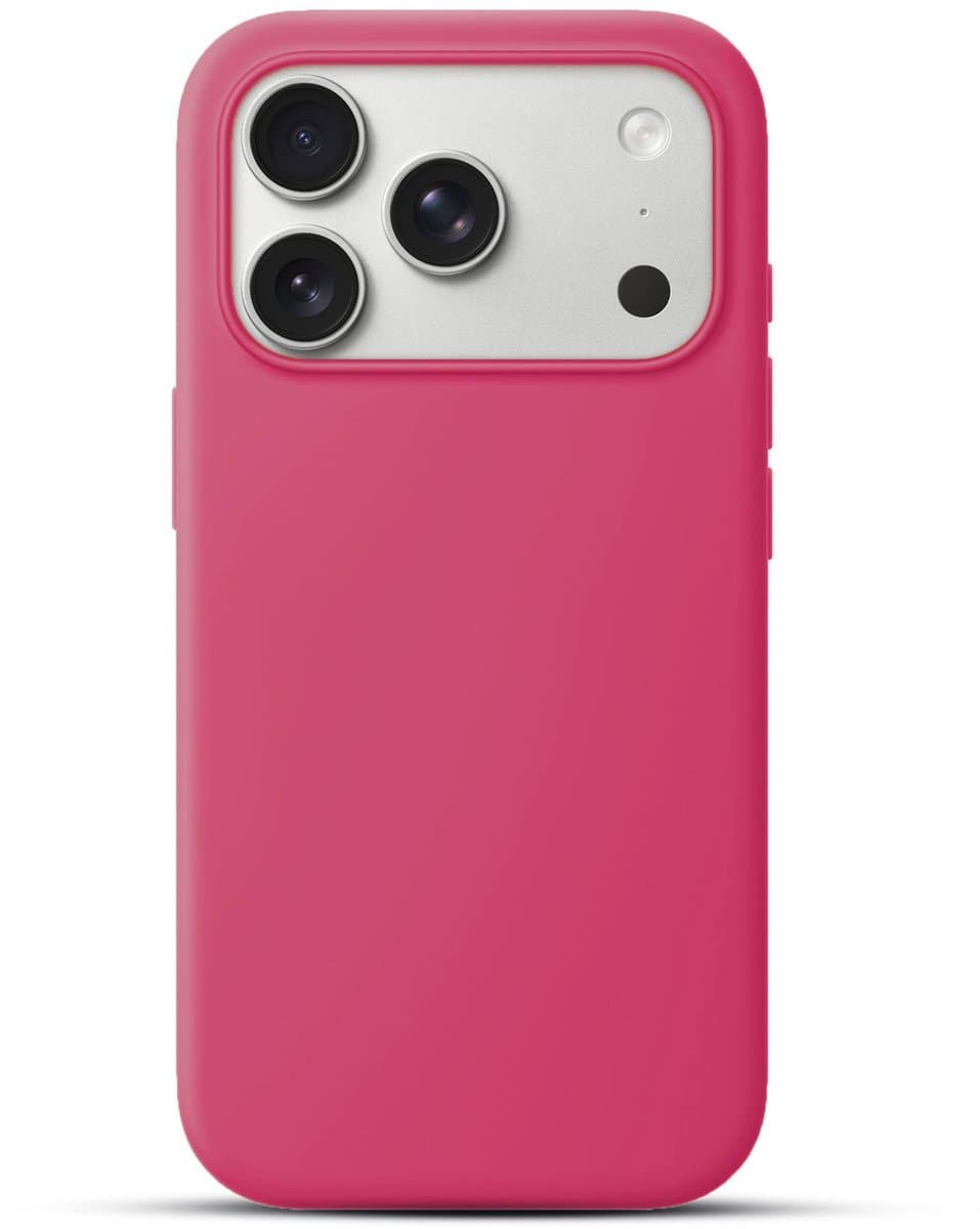 Solidenz Roze Siliconen Case geschikt voor iPhone 17 Pro Max hoesje compatibel met MagSafe - Royal Fuchsia