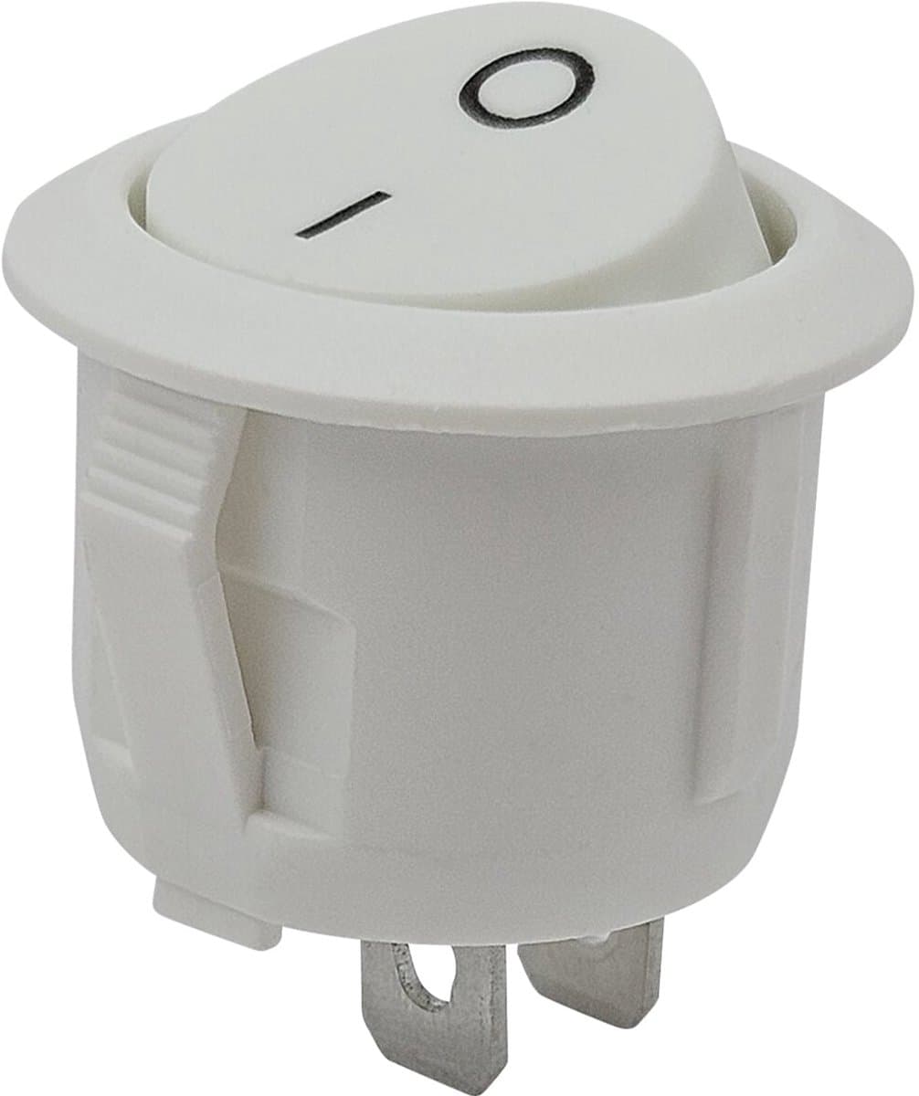 ProRide Wipschakelaar ON/OFF KCD2-202 - 2-pins - Rond ⌀20mm - 250V/6A - Wit