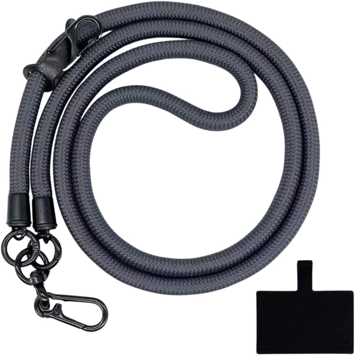 Travel Cords - Keycord - telefoonkoord grijs xl - stevige karabijnhaak - sporten - stevig lanyard - reizen - festivals - sleutels