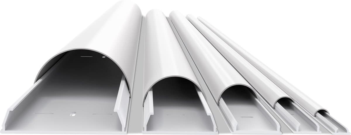 Multibrackets - Aluminium kabelgoot 18x1100mm - Universal Cable Cover - Kleur Wit