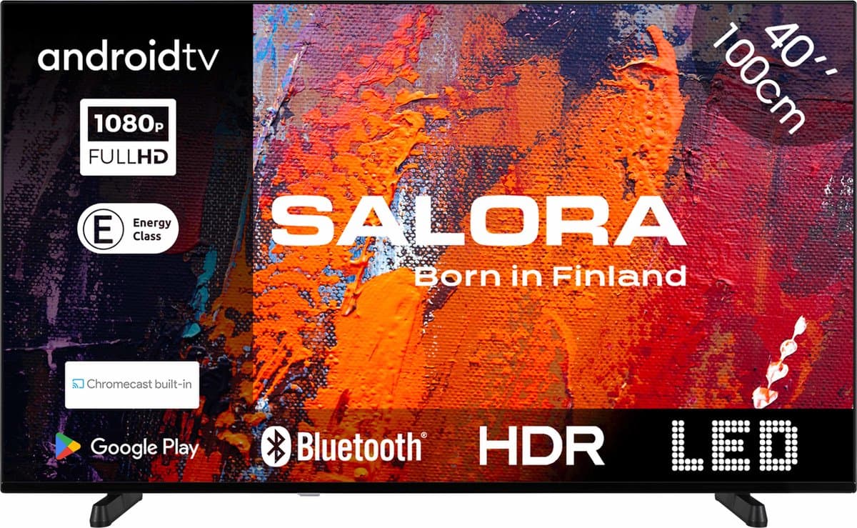 Salora 40FA550 tv 101,6 cm (40") Full HD Smart TV Wifi Zwart 250 cd/m²