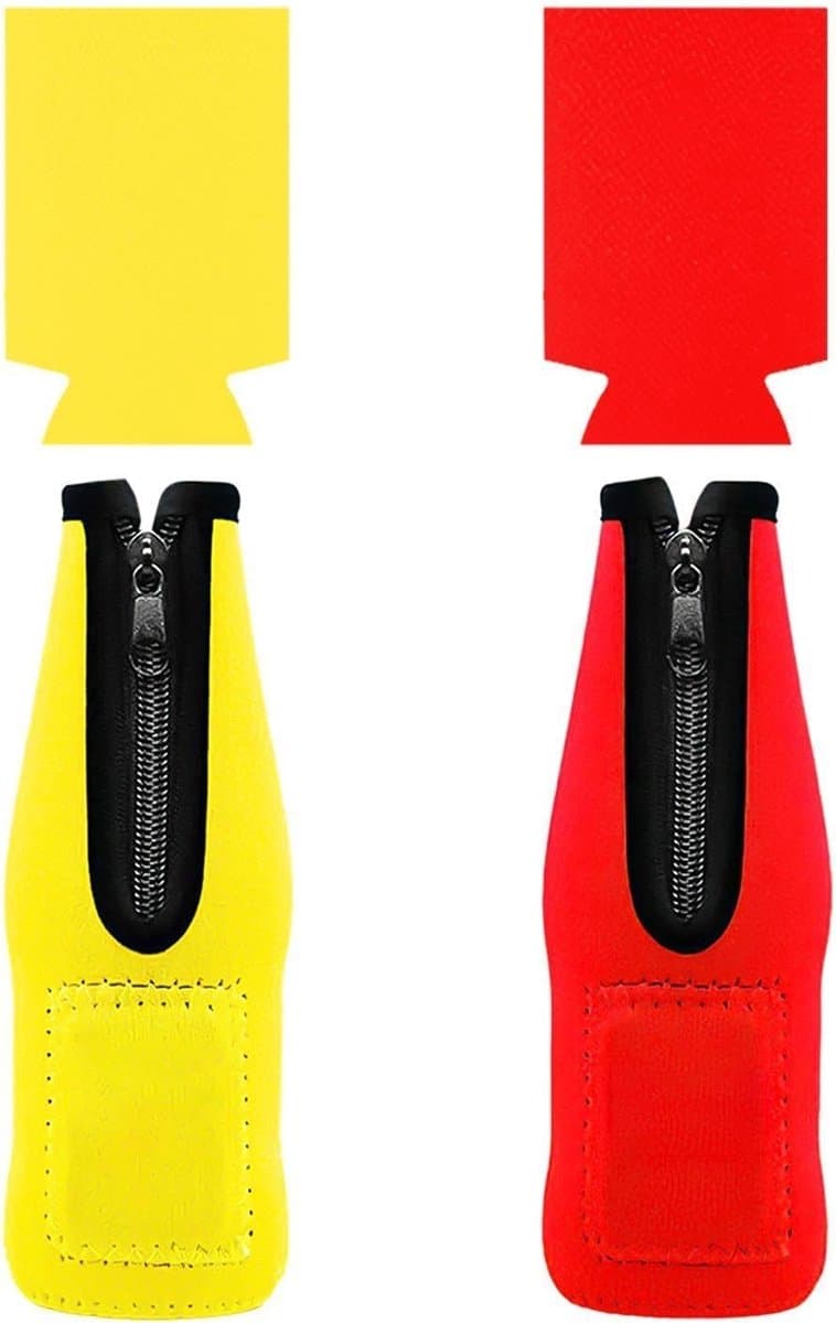 Verpakkingen voor wijnflessen en bierflessen - 2 geïsoleerde tasjes voor onderweg, perfect voor picknicks en feesten
