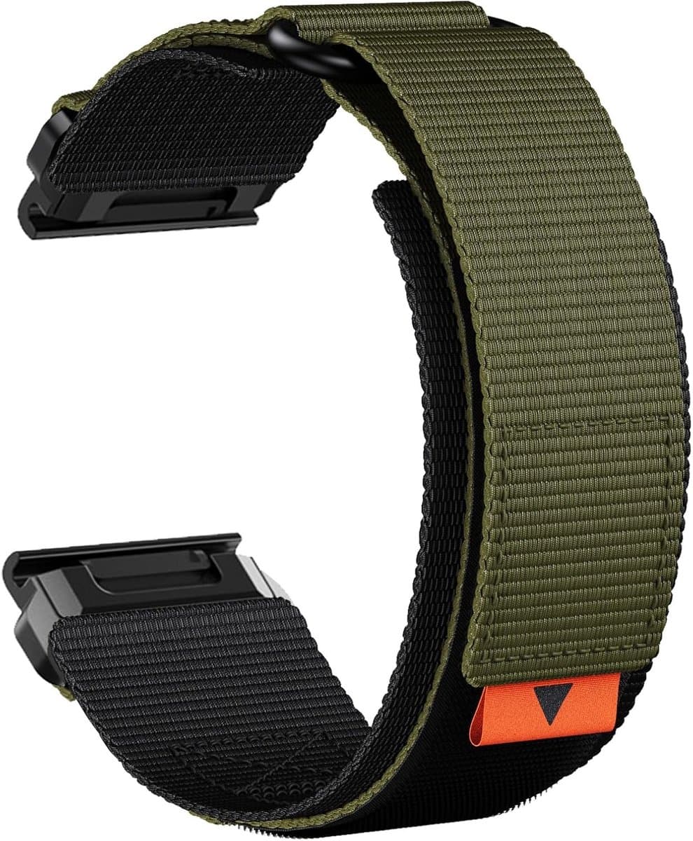 YOOSIDE Tactische nylon armband voor Garmin epix Pro/Tactix 8/Fenix 8 (51 mm), verbeterde QuickFit 26 mm lus, geweven - ShopVlot