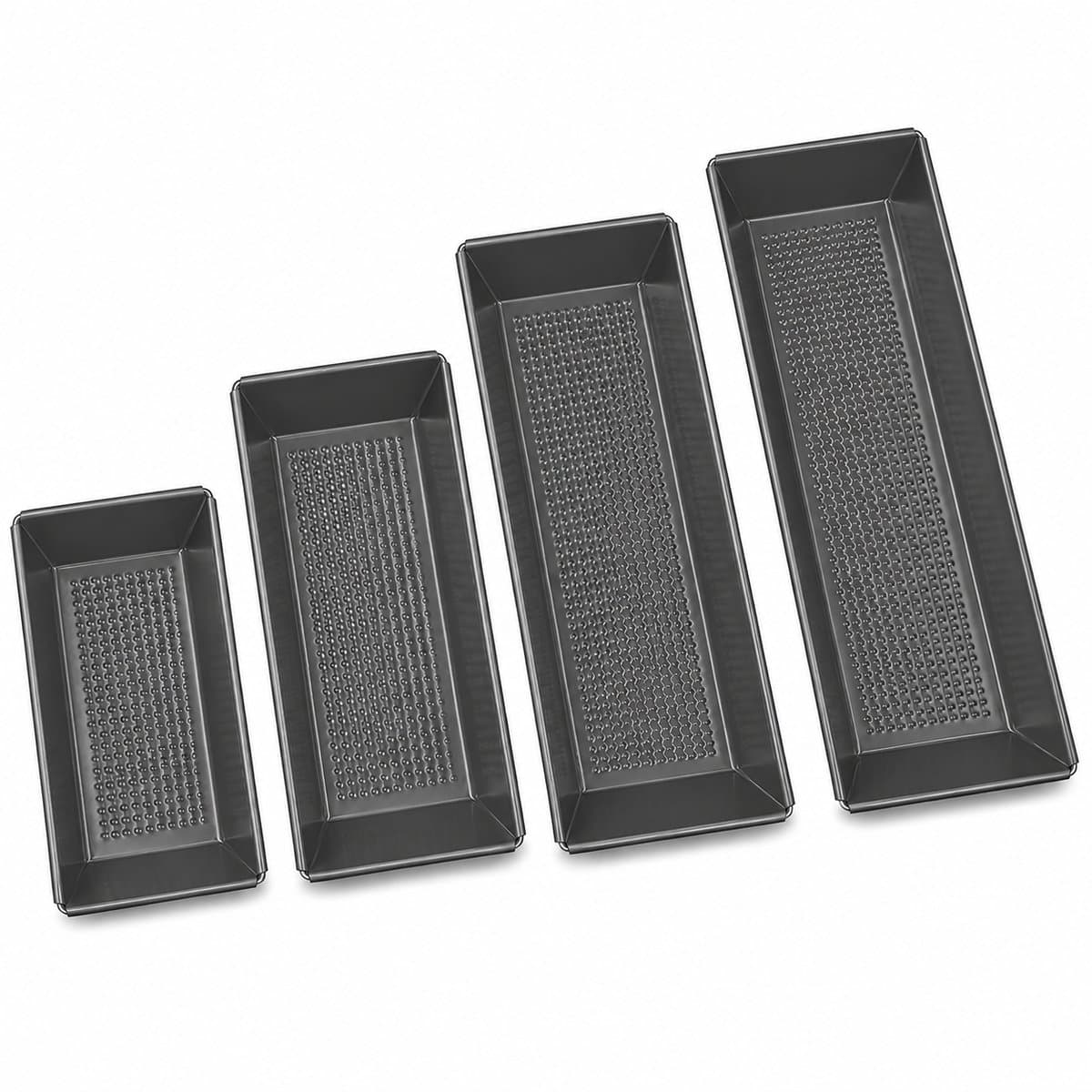 Somstyle Cakevormen Set - 4 Delig - Bakvormen met Antiaanbaklaag - 21 t/m 35 CM - Cakeblik Set - Zwart