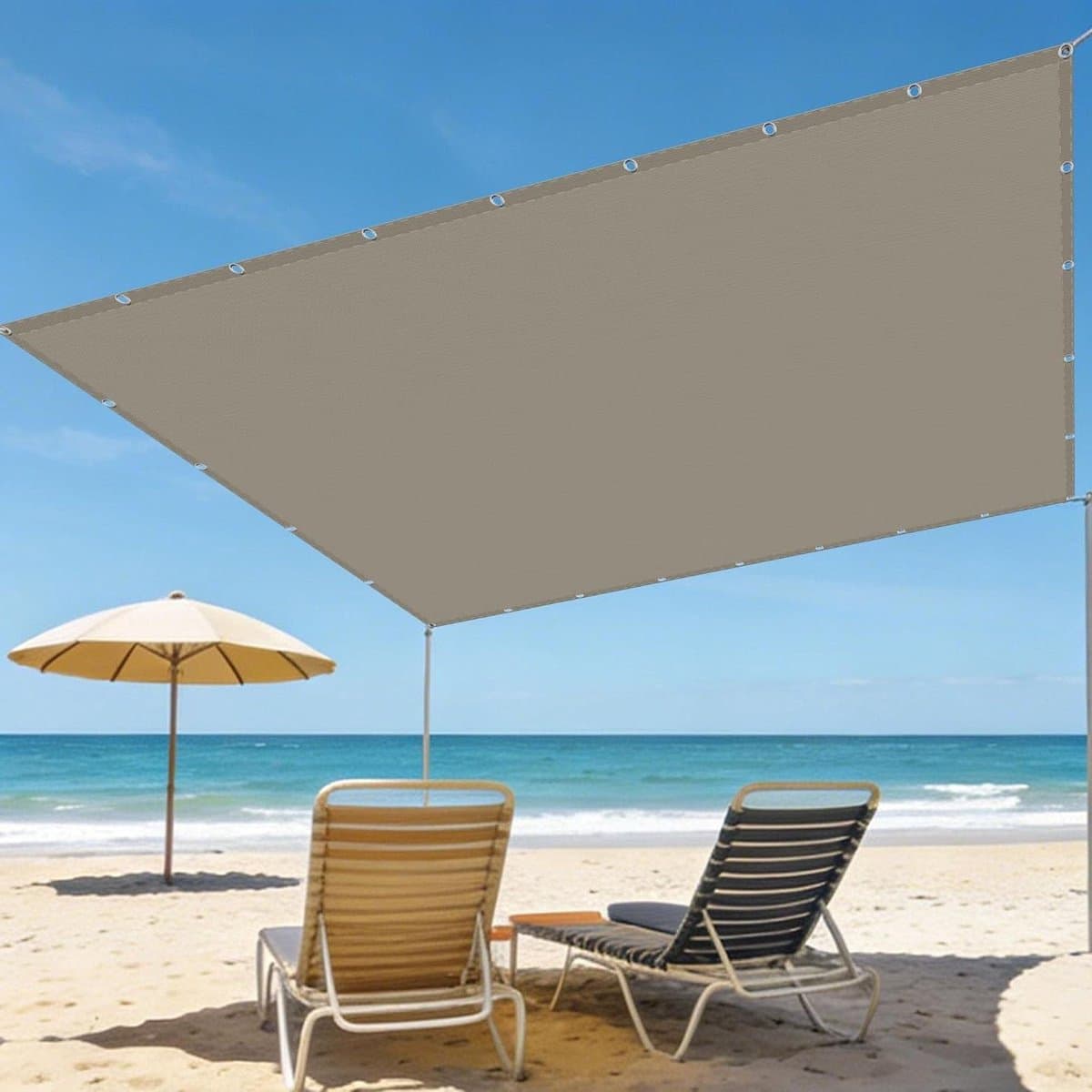 Schaduwdoek Waterafstotend - Zonnescherm - Buitenruimte Creëren - UV Beschermend - 120 x 500 cm - Taupe