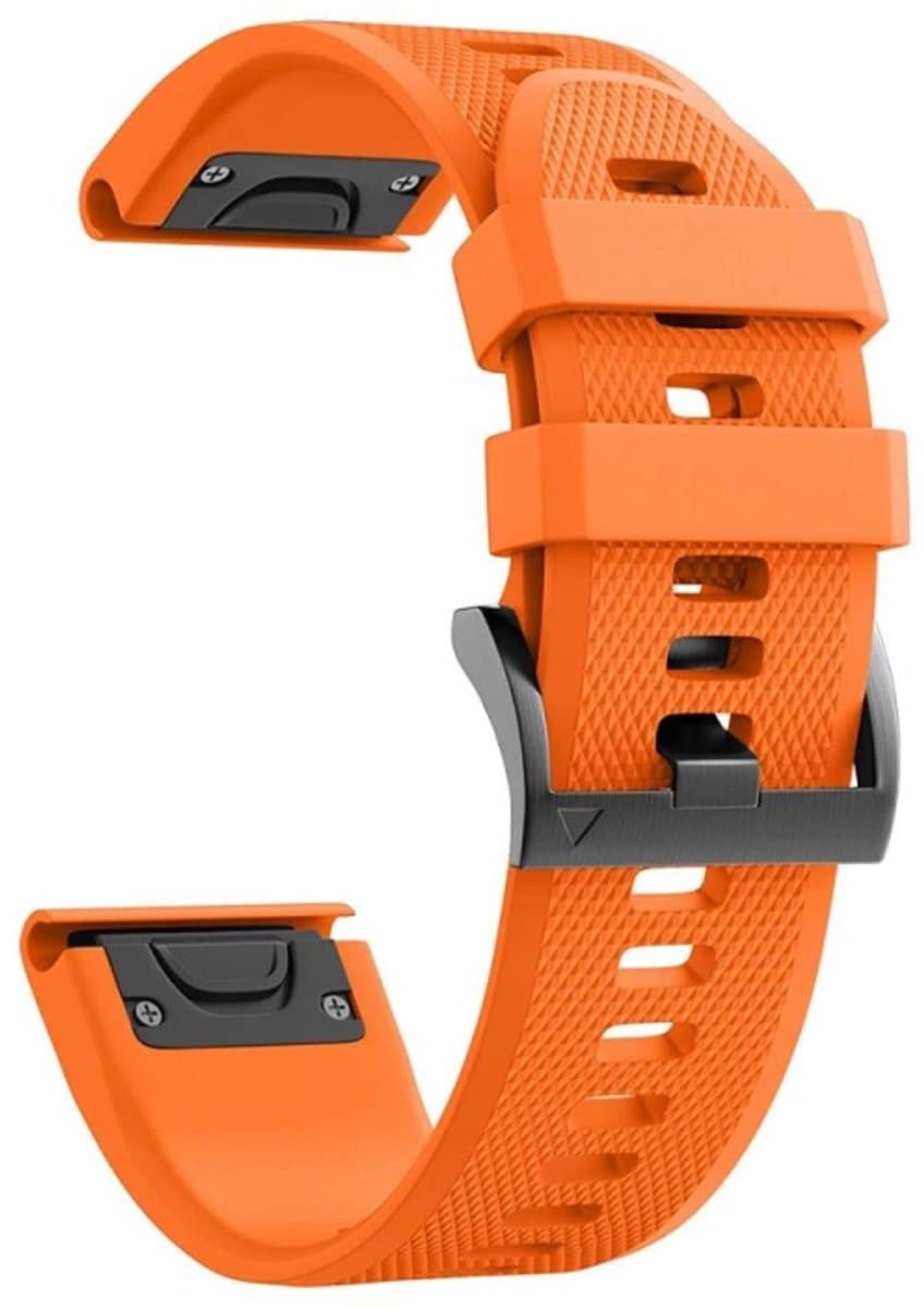 Voor Garmin Fenix 7 22mm Silicone Watch -band (oranje)