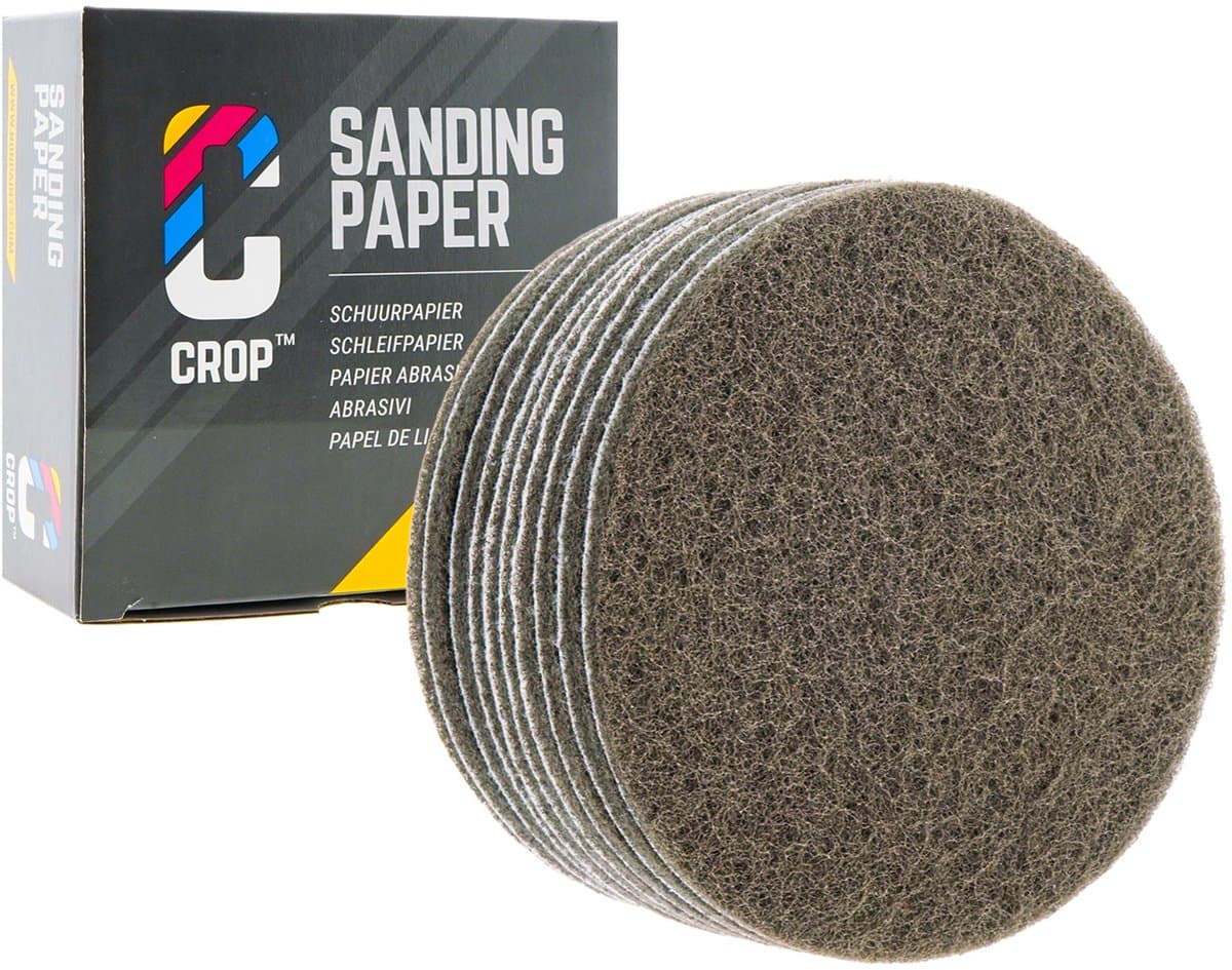 CROP ScuffX Vlies Schuurschijven 150mm - Super Fijn - Grijs - 10 stuks