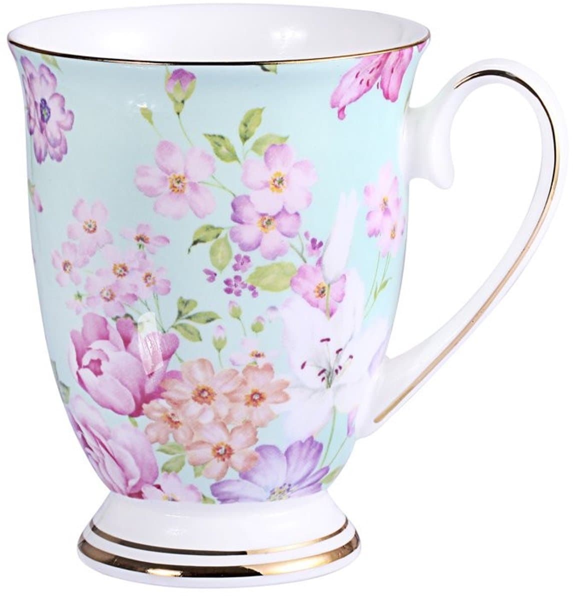 Inovra- Koffiemok 11 oz - Theekop - Magnetronbestendig - Verschillende kleuren - Porselein - Koffiemokken met oor
