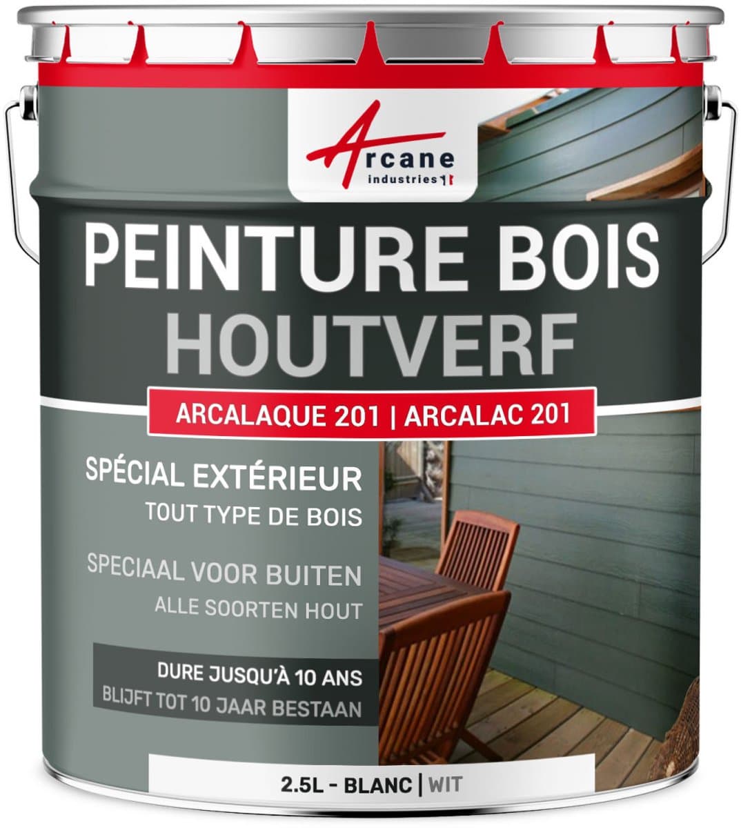 Houtverf voor buiten en binnen - ARCALAQUE 201