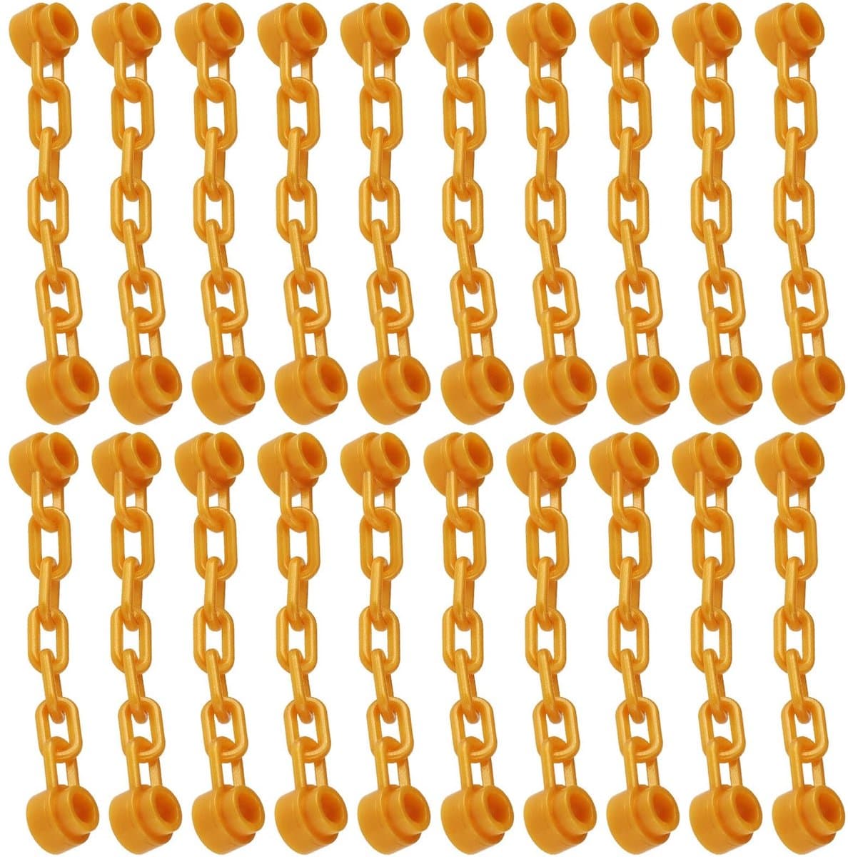 Dailygoods- Ketting 20 Stuks - 5-Link Ketting - Compatibel met LE GO - Duurzaam Kunststof - Goudkleur - Ideaal voor Bouwmodellen - Bouwketting